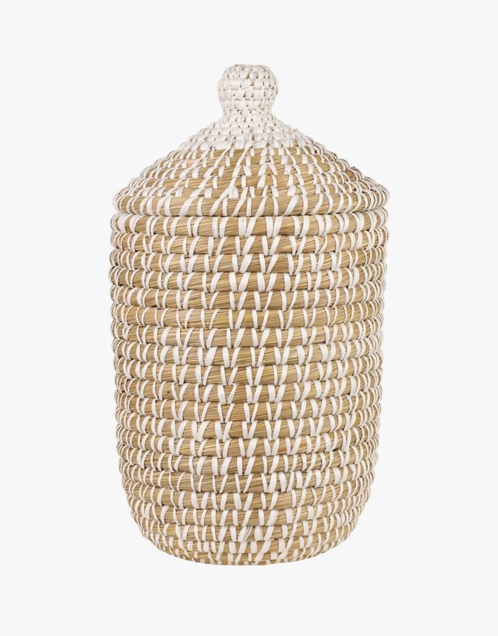 Tvättkorg natur - H34cm Ø26cm natur - 1