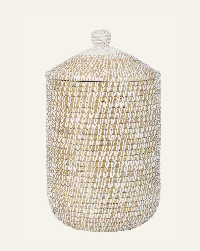 Tvättkorg natur - H50cm Ø38cm natur - 1