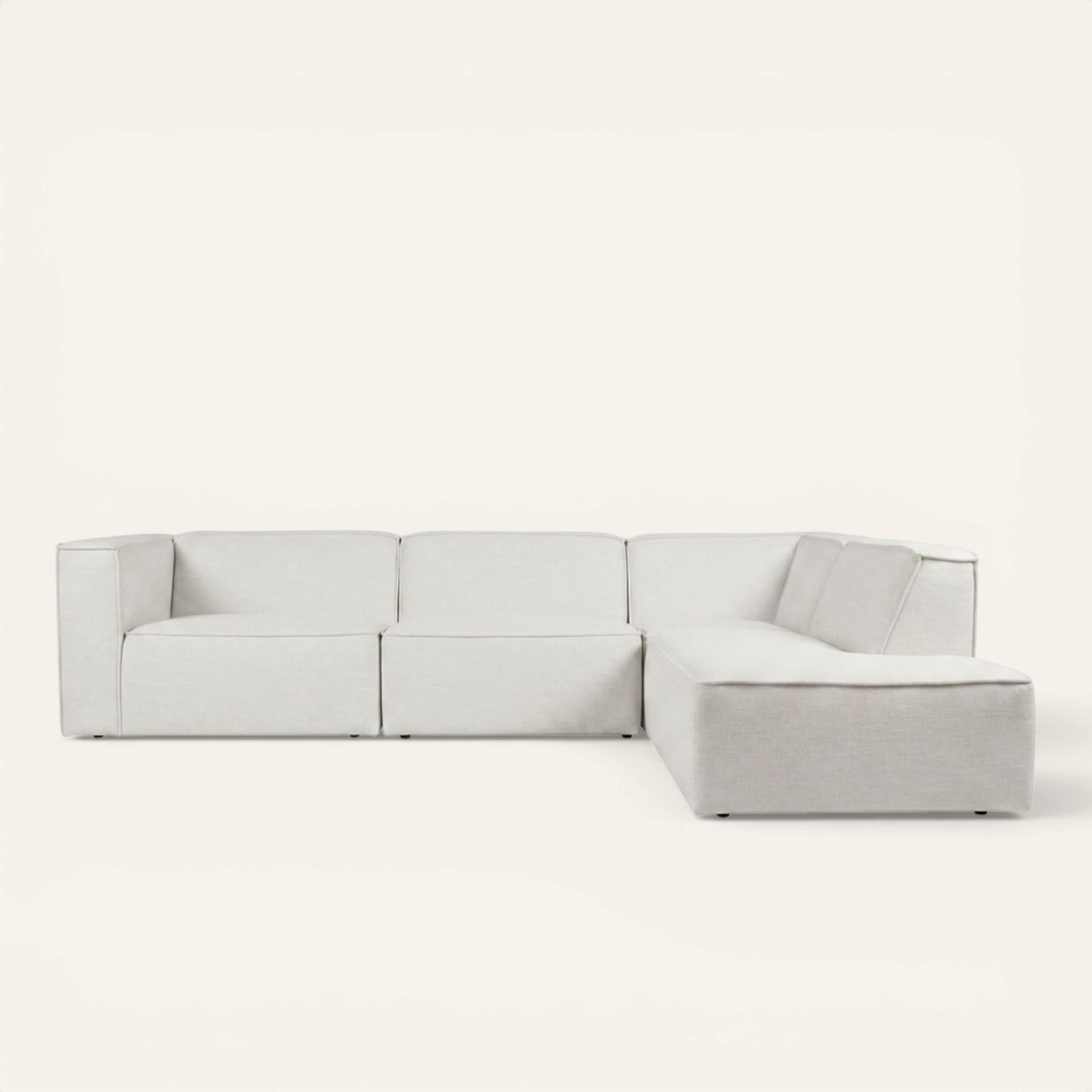 Modulsoffa 4 delar öppen ände höger natur - 293x227x73 cm natur - 1