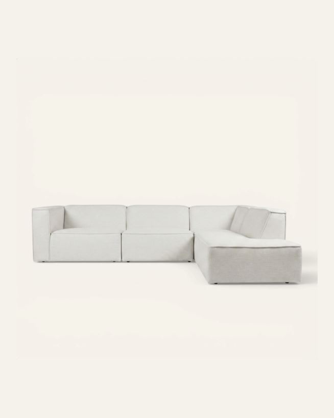 Modulsoffa 4 delar öppen ände höger natur - 293x227x73 cm natur - 1