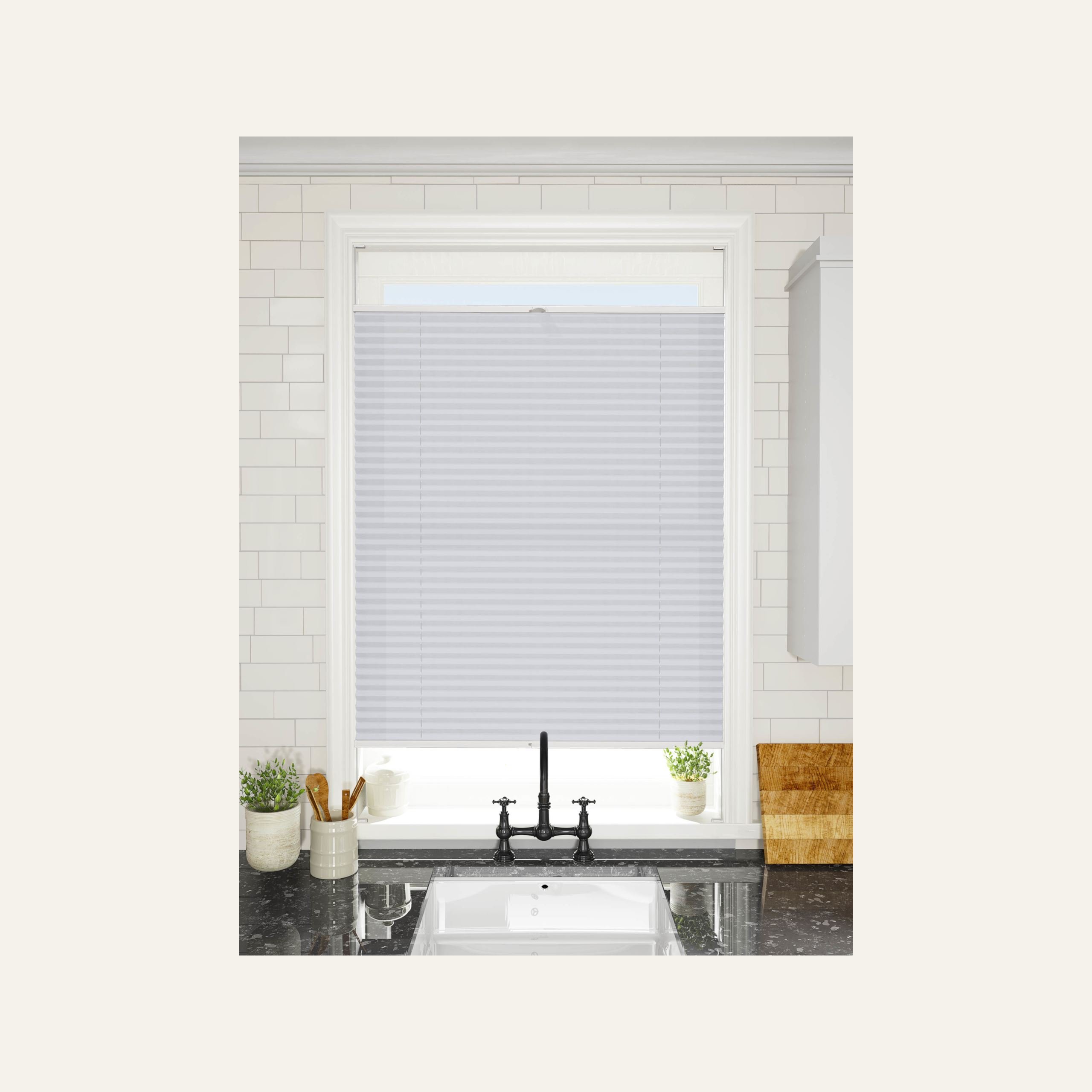 Basic upp&ned plisségardin 25mm multi - 3