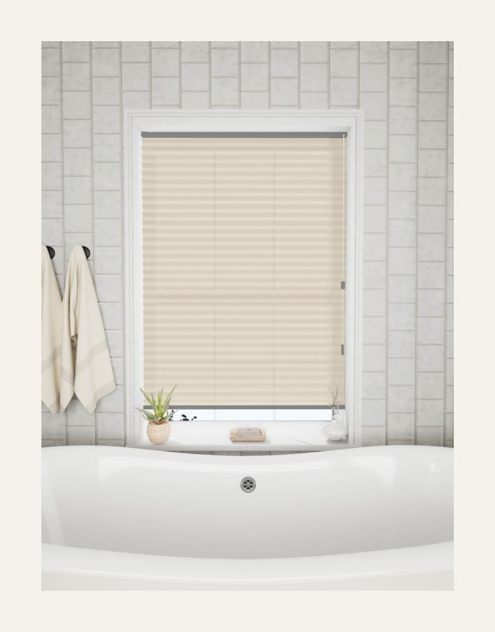 Premium dubbel plisségardin med snöre 25mm multi - 3