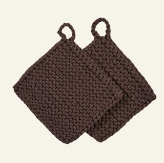 Nida Bokhari 2-pk grytlappar brun