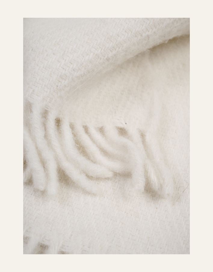 Ullpläd offwhite - 3