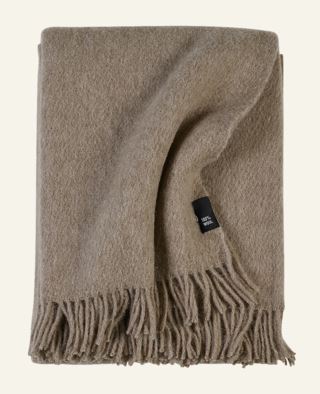 Gol ullpläd ljusbrun