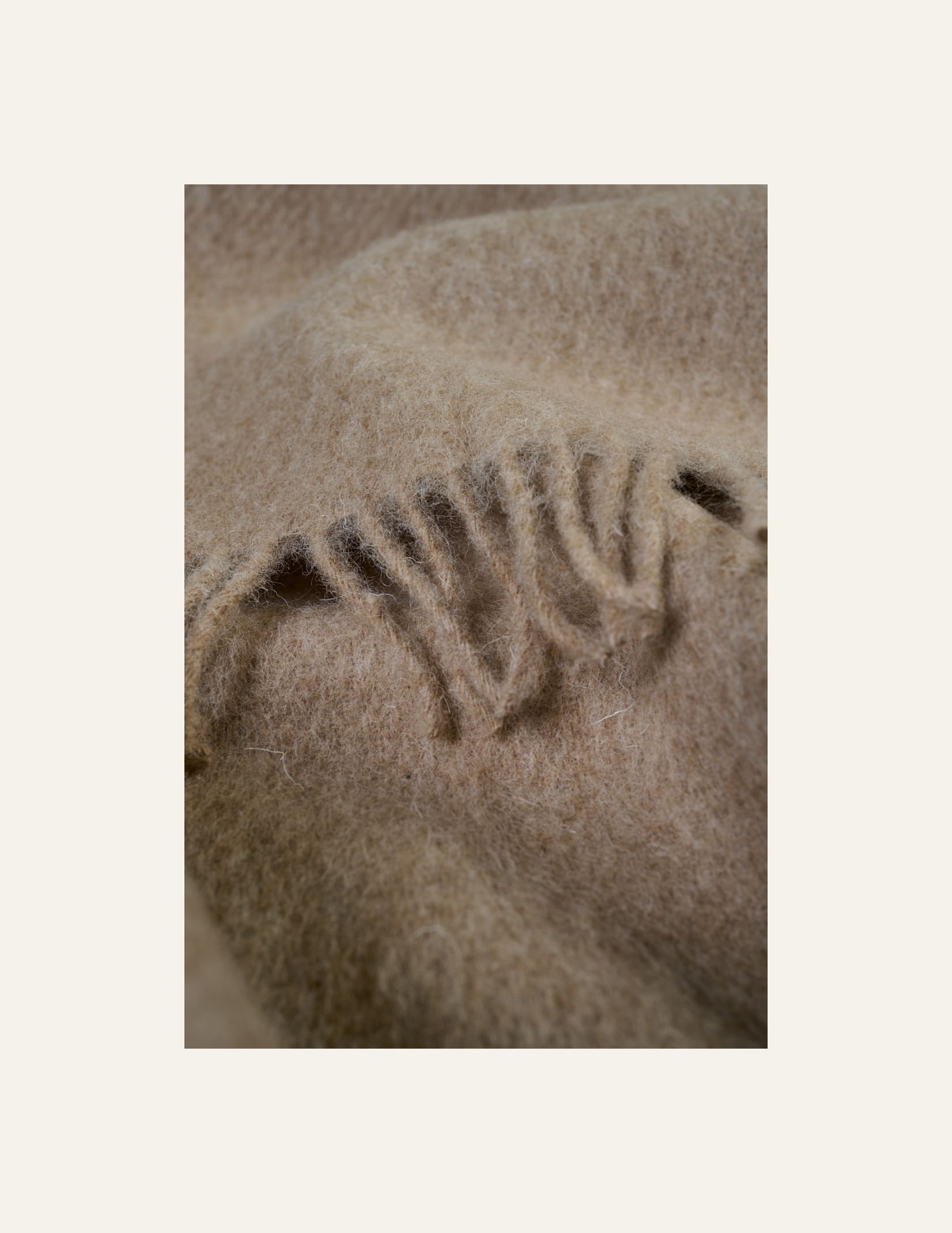 Ullpläd ljusbrun - 2