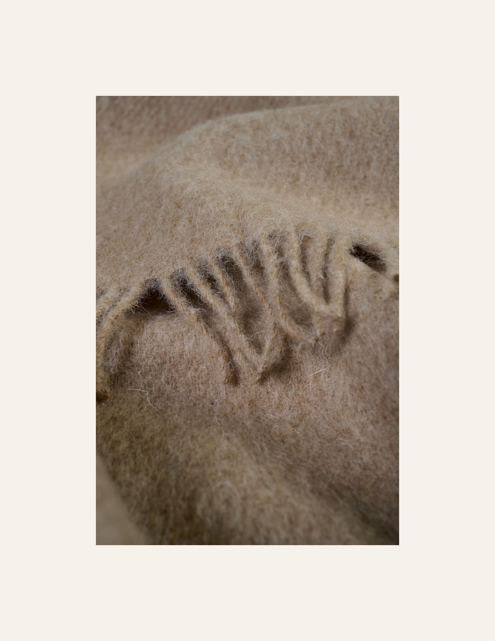 Ullpläd ljusbrun - 2