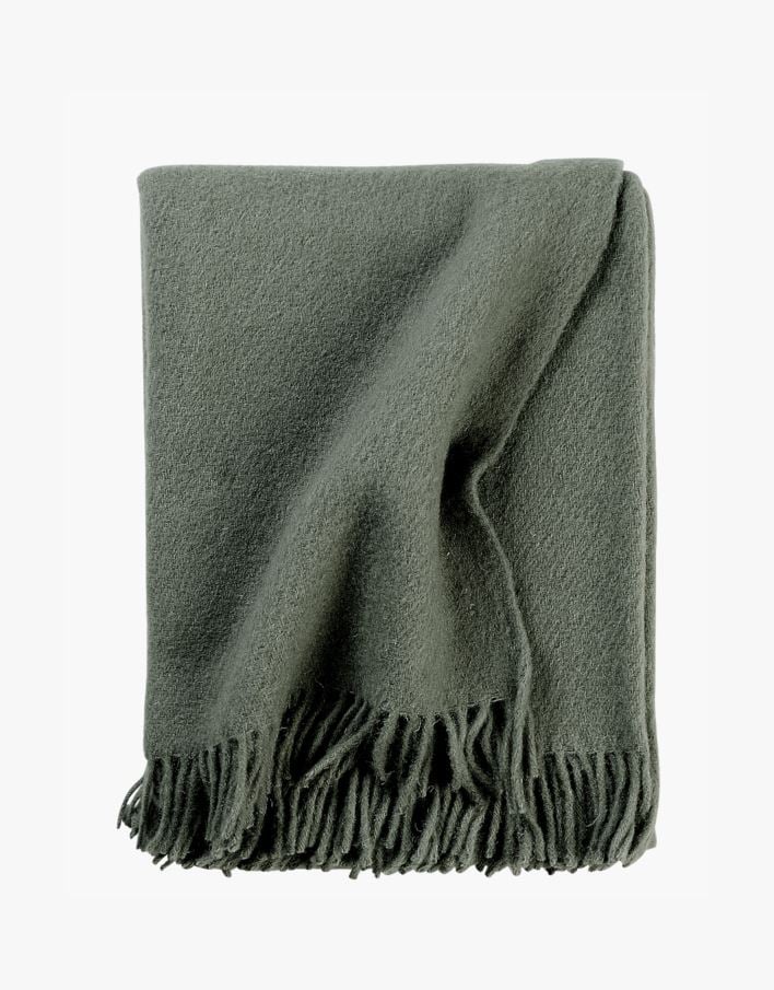 Ullpläd lindblomsgrön - 130x170 cm lindblomsgrön - 1