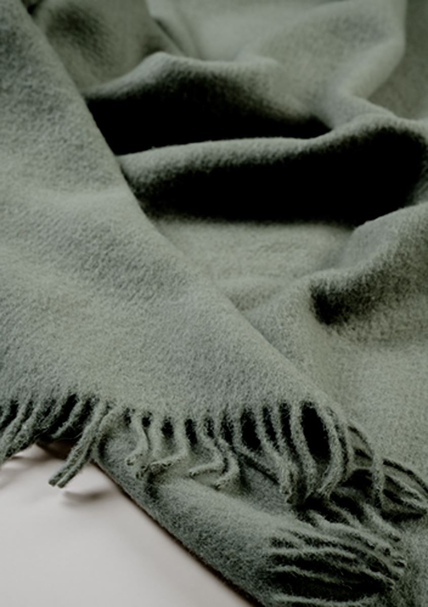 Ullpläd lindblomsgrön - 3