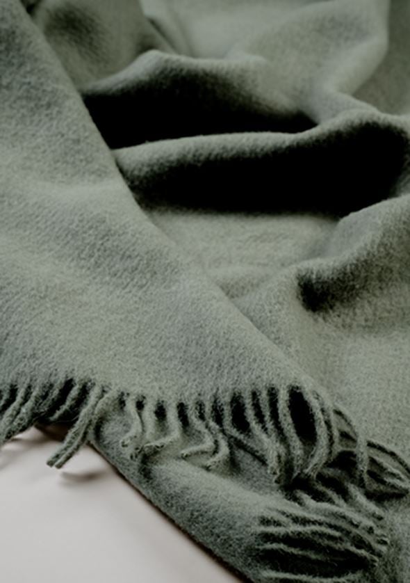 Ullpläd lindblomsgrön - 3