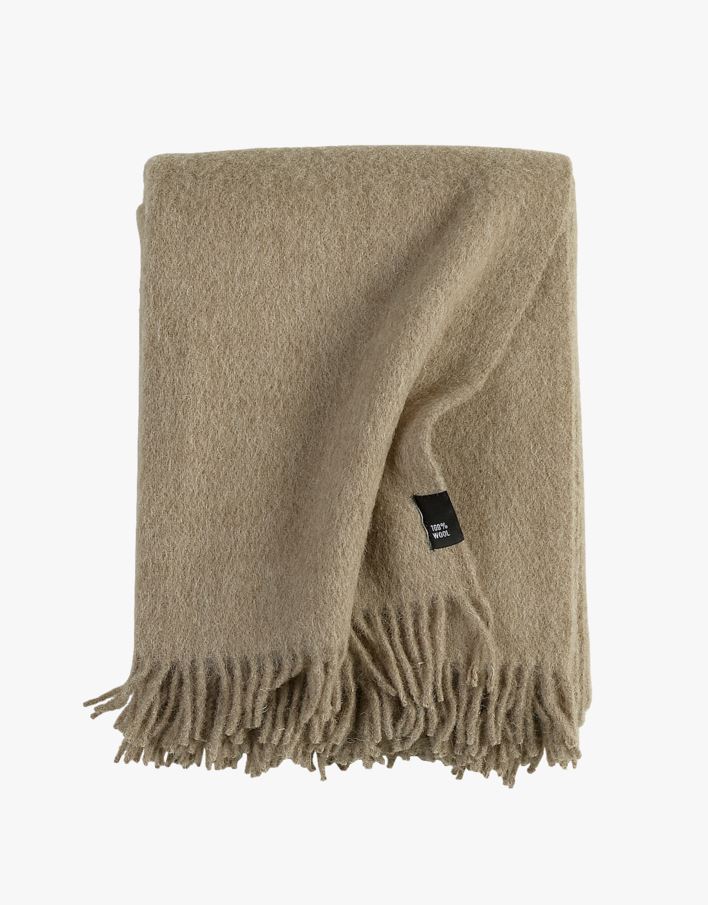 Ullpläd beige - 130x170 cm beige - 1