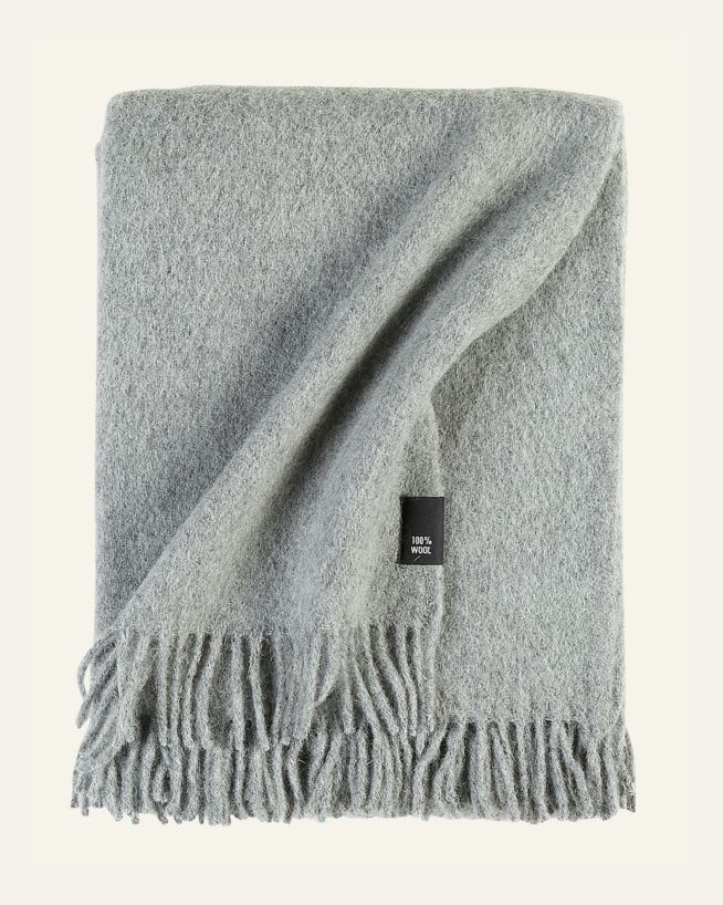 Ullpläd grå - 130x170 cm grå - 1