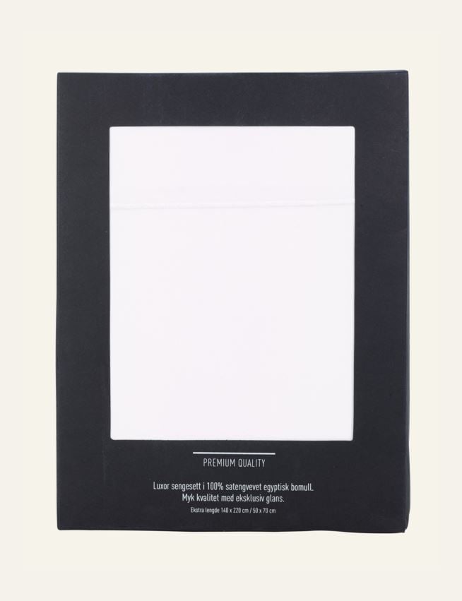 Påslakanset i egyptisk bomull satin vit - 2