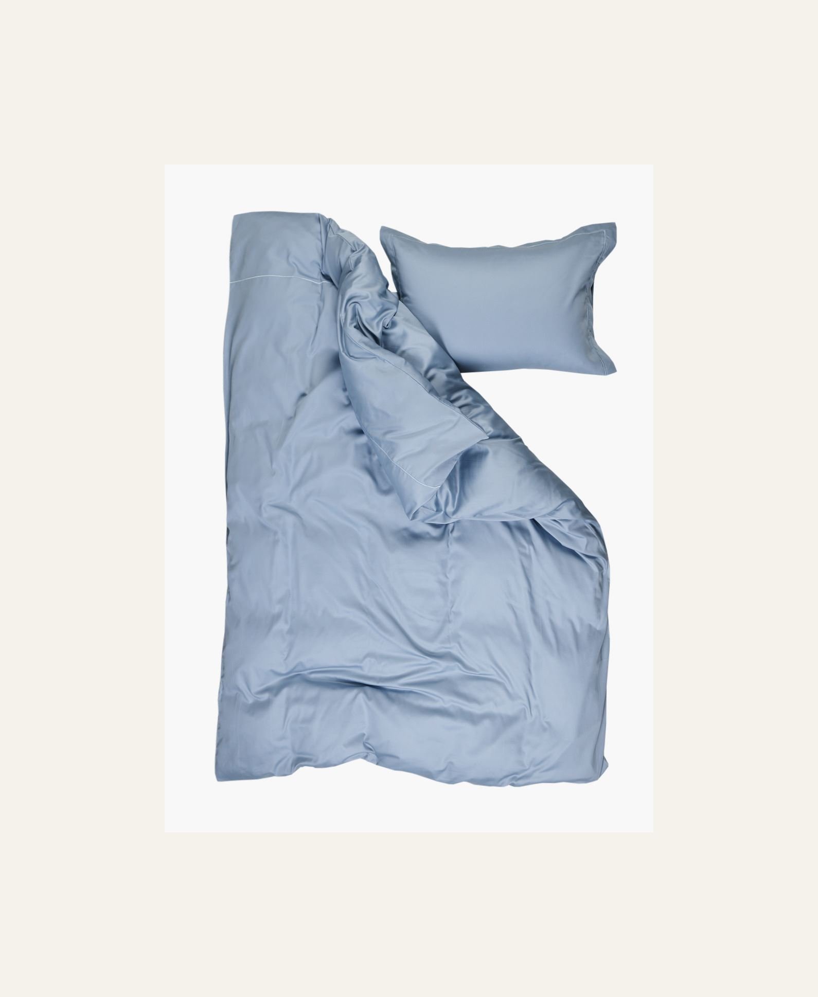Påslakanset i egyptisk bomull satin himmelsblå - 3