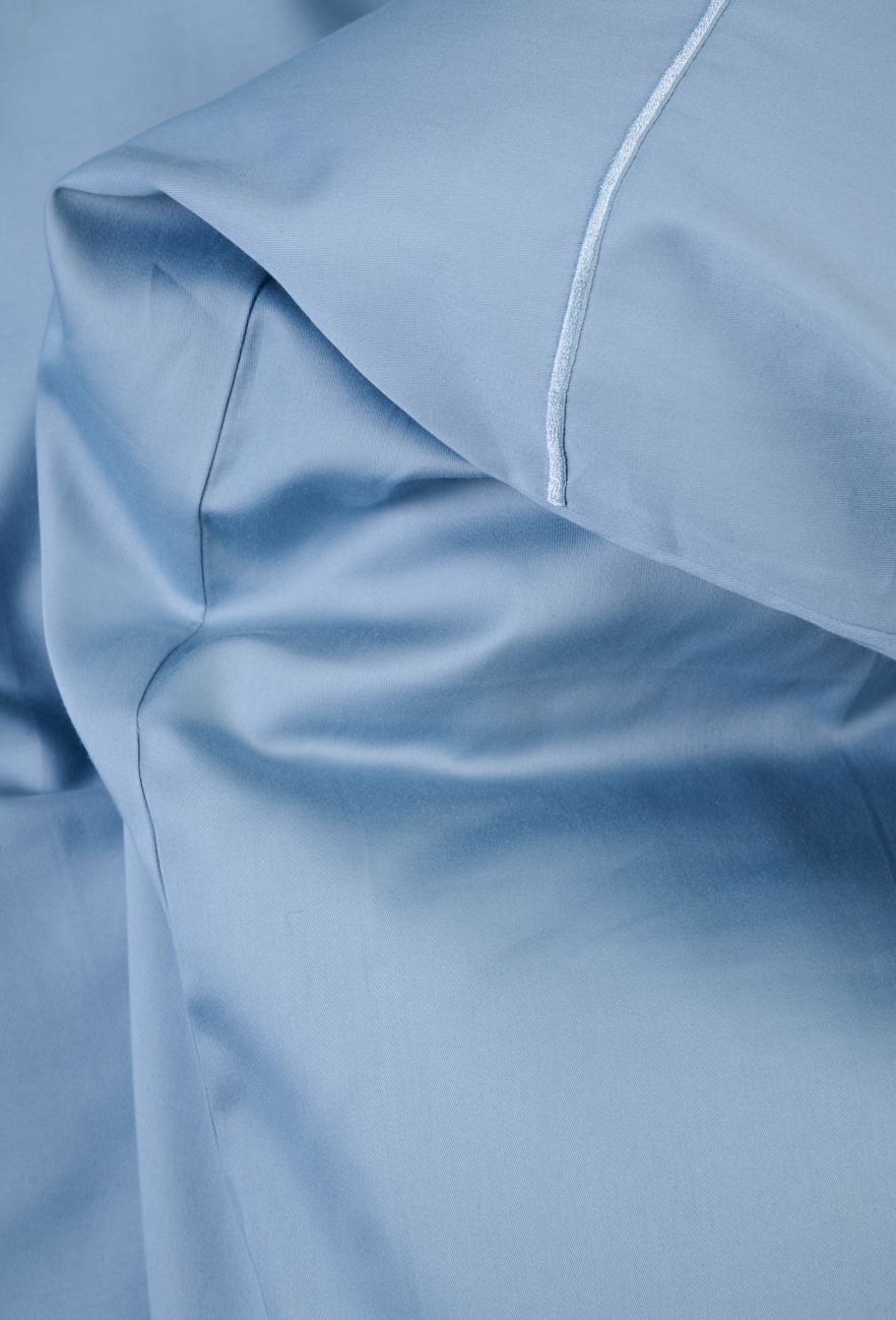 Påslakanset i egyptisk bomull satin himmelsblå - 4