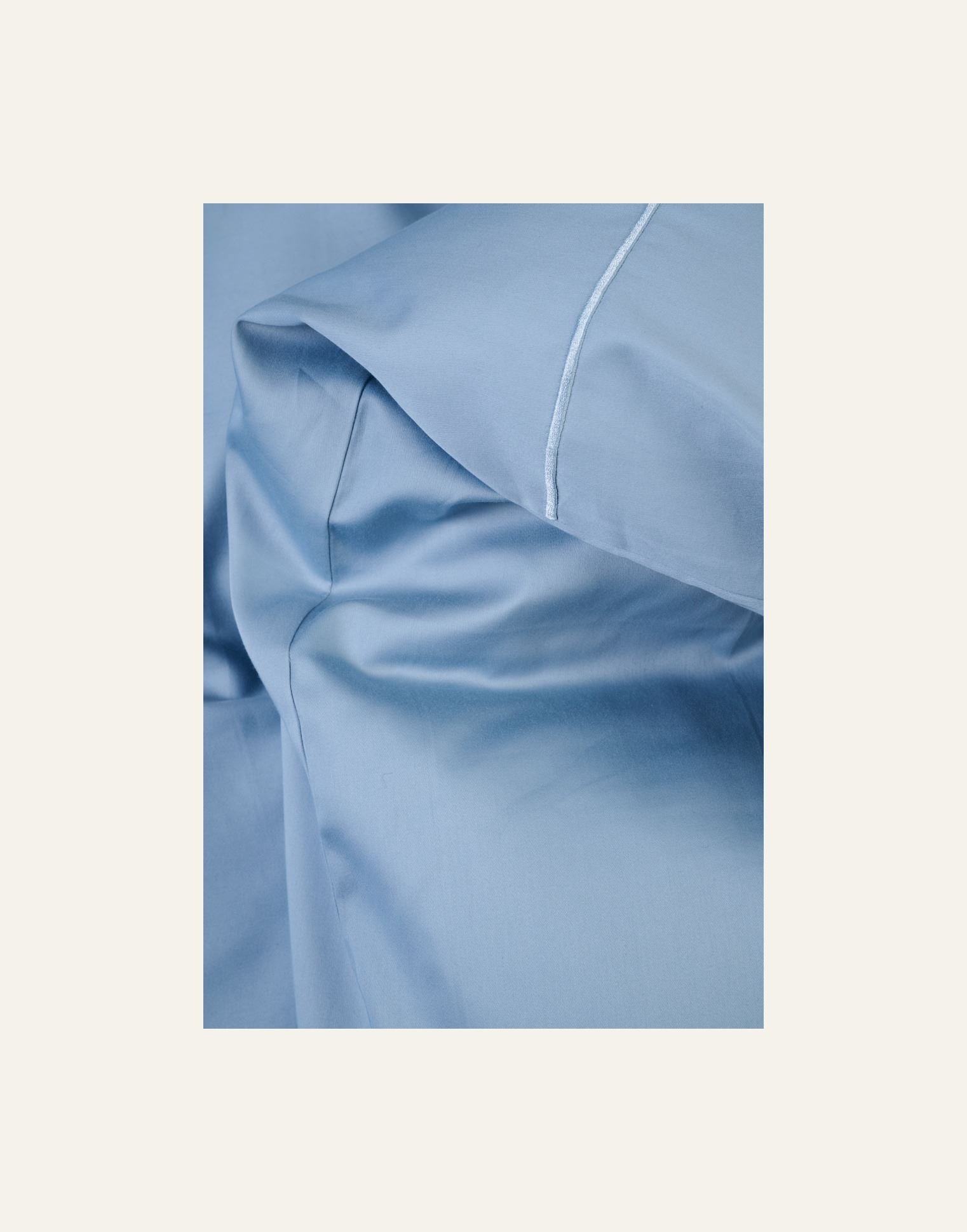 Påslakanset i egyptisk bomull satin himmelsblå - 3