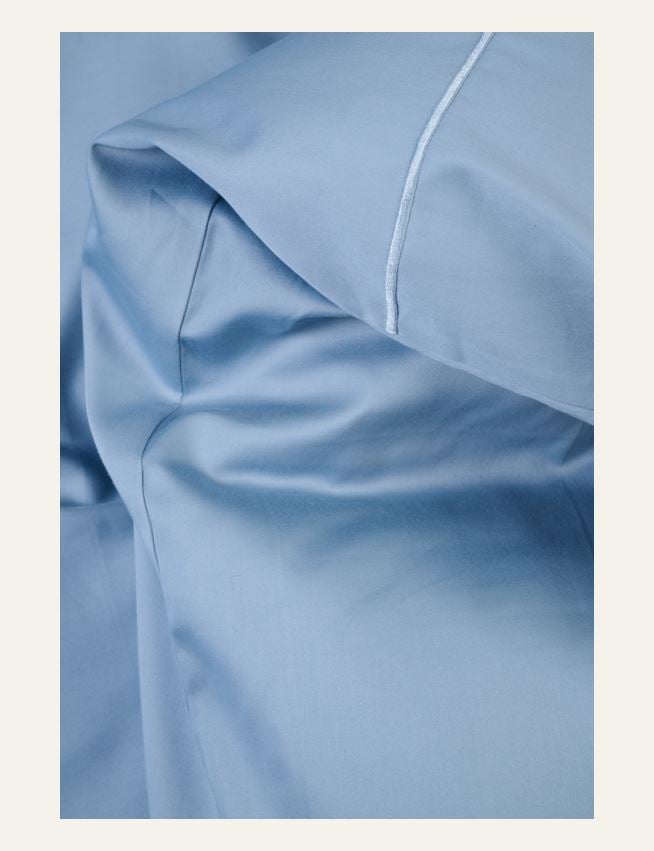Påslakanset i egyptisk bomull satin himmelsblå - 3