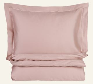 Luxor påslakanset i egyptisk bomull satin puderrosa