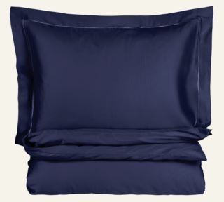 Luxor påslakanset i egyptisk bomull satin blå