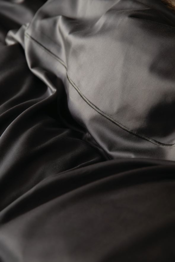 Påslakanset i egyptisk bomull satin grå - 2