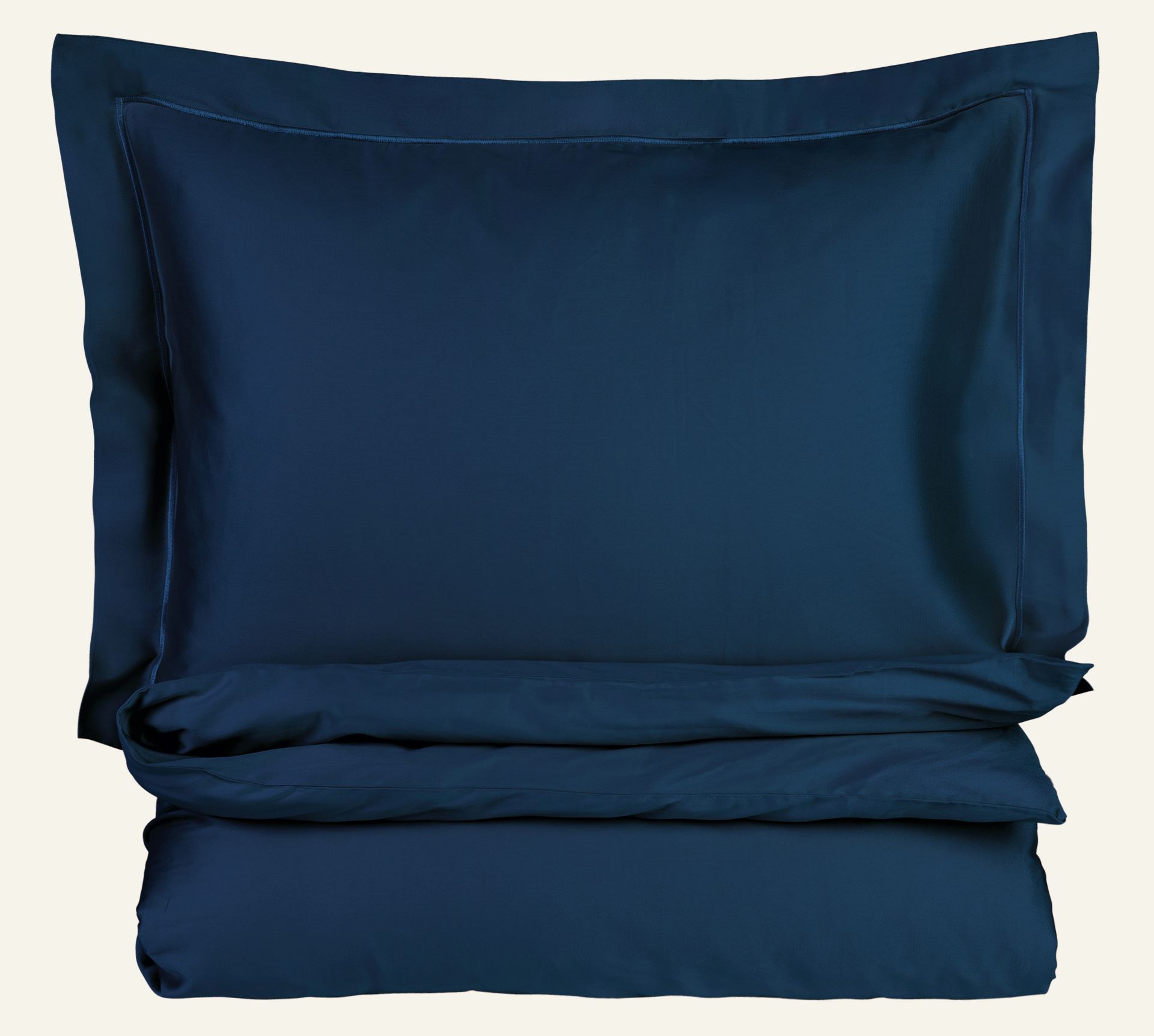 Påslakanset i egyptisk bomull satin dimblå - 150x210 cm/50x60 cm dimblå - 1