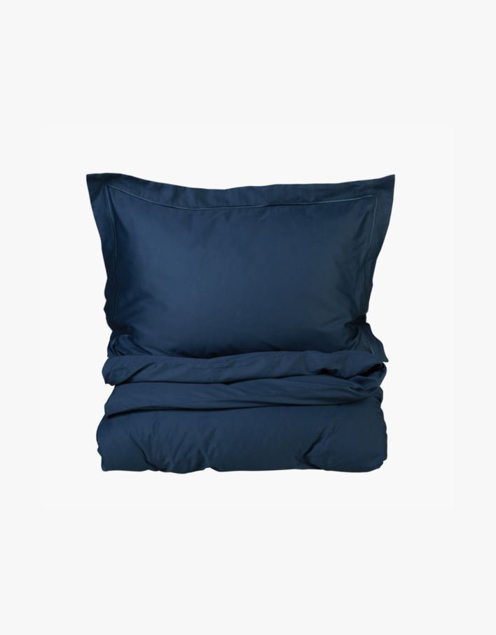 Påslakanset i egyptisk bomull satin dimblå - 150x210 cm dimblå - 1