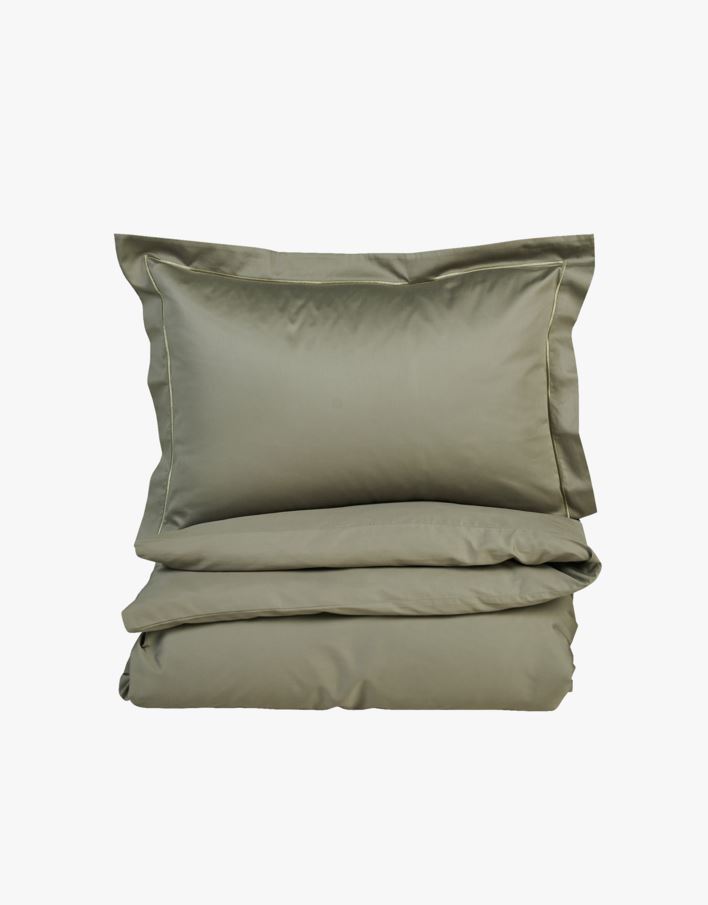 Påslakanset i egyptisk bomull satin olivgrön - 230x220 cm olivgrön - 1