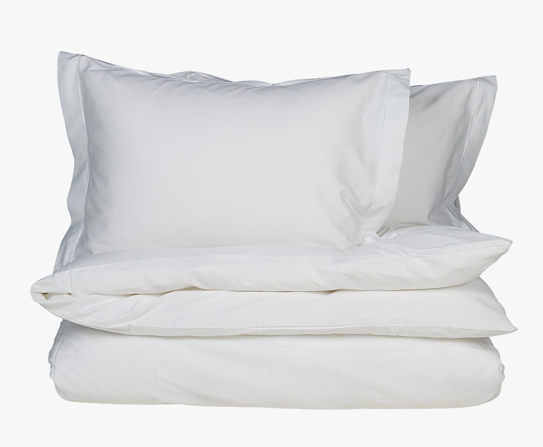 Påslakanset i egyptisk bomull satin vit - 150x210 cm vit - 1
