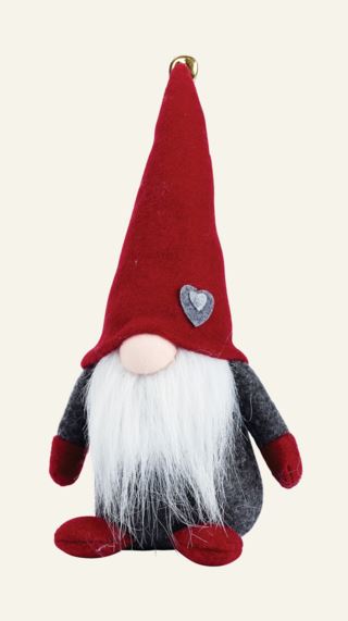 Hvitskjegg tomte röd