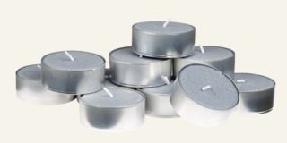 Asp 10 pk stora värmeljus grå