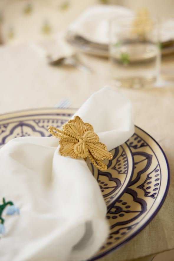 2-pack servettringar natur - 4