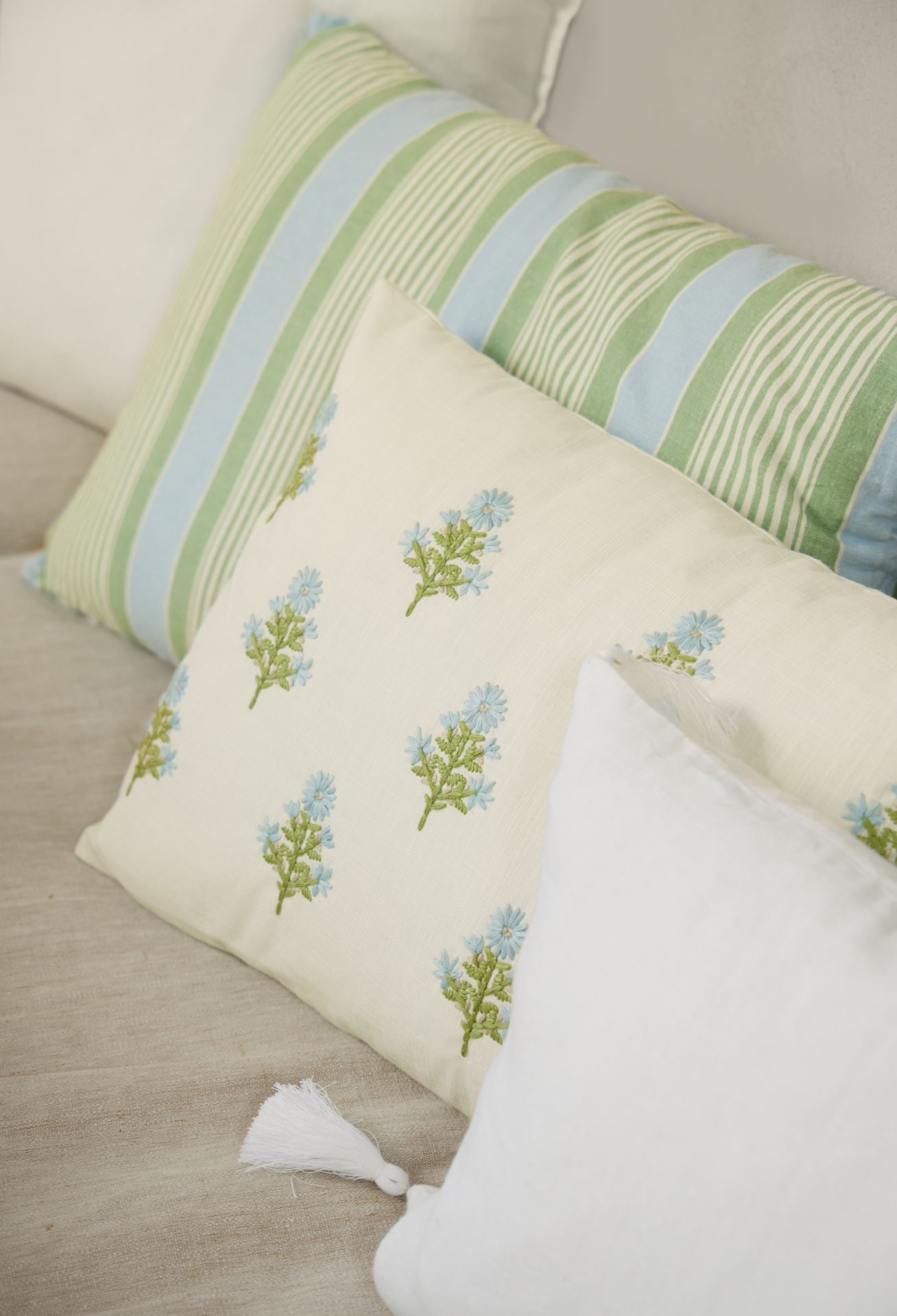 Prydnadskudde multi/blå - 6