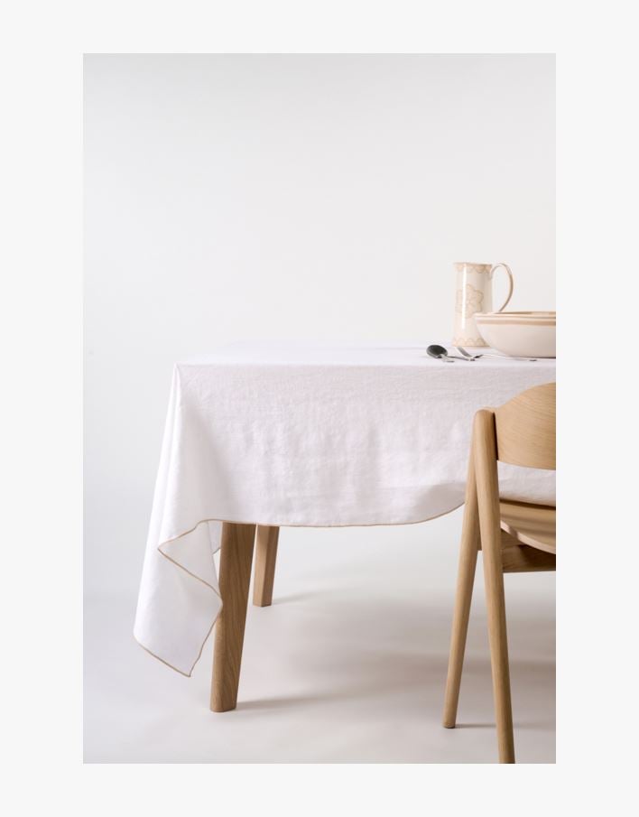 Linneduk beige - 140x350 cm beige - 1