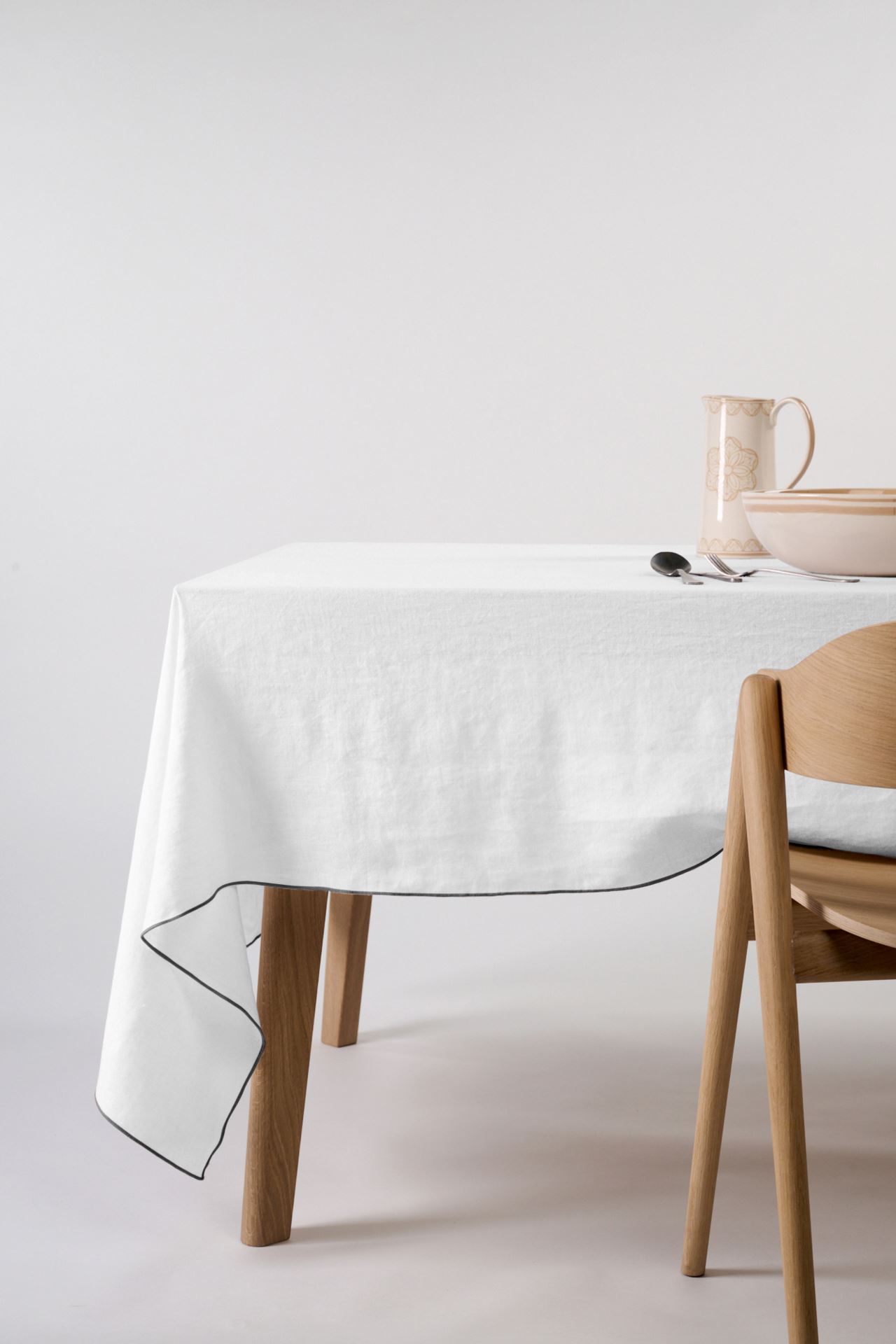 Linneduk vit - 140x250 cm vit - 1