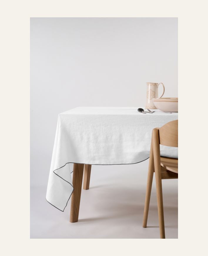 Linneduk vit - 140x250 cm vit - 1