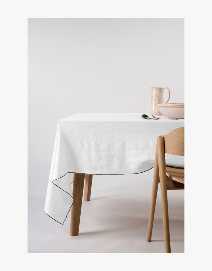 Linneduk vit - 140x250 cm vit - 1