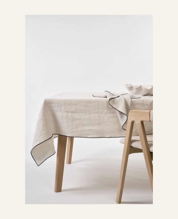 Linneduk natur - 140x350 cm natur - 1