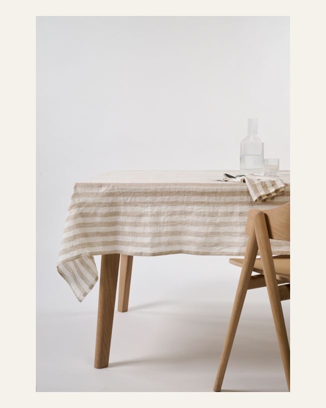 Linneduk beige - 140x250cm beige - 1