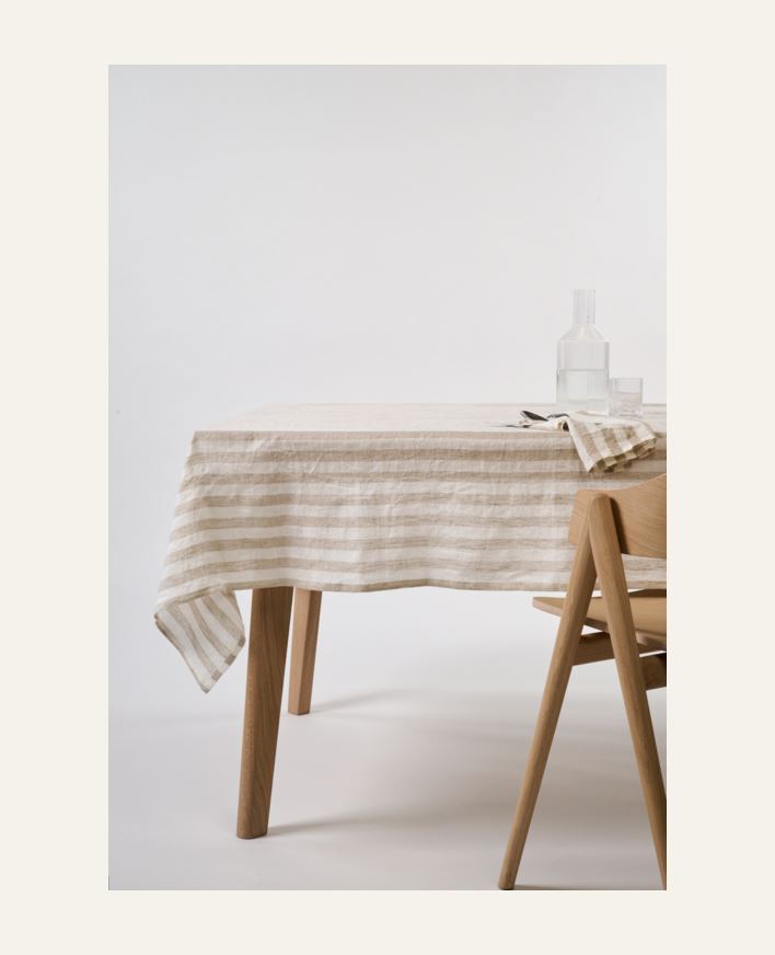 Linneduk beige - 140x250cm beige - 1