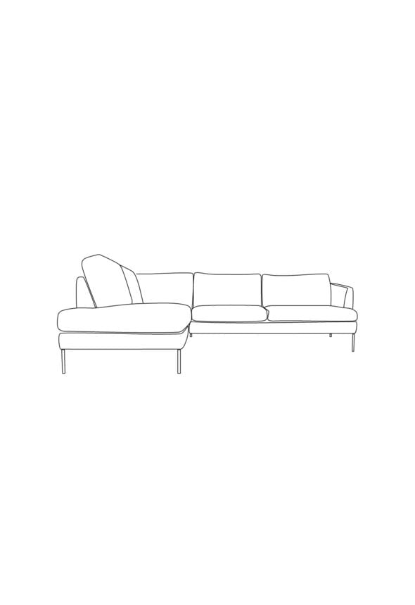 Soffa divan vänster beige - 5