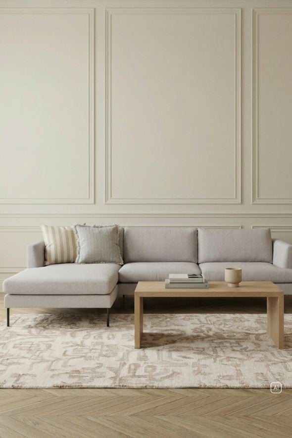 Soffa divan vänster beige - 3