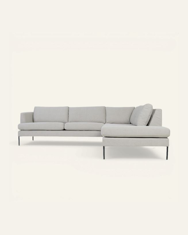 Soffa divan höger beige - 269x220x80 cm beige - 1