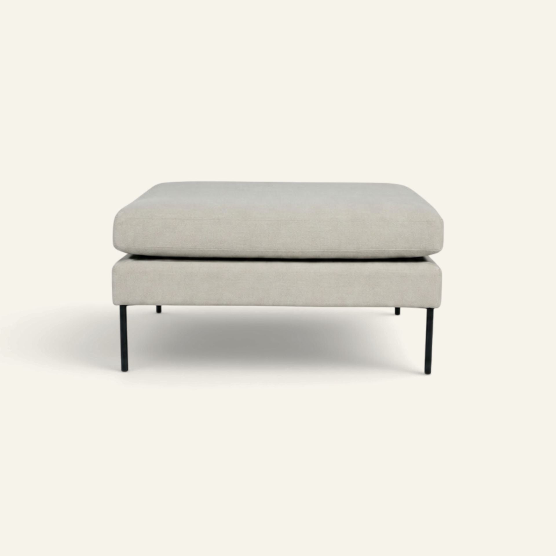 Puff beige - 90x90x47 cm beige - 1