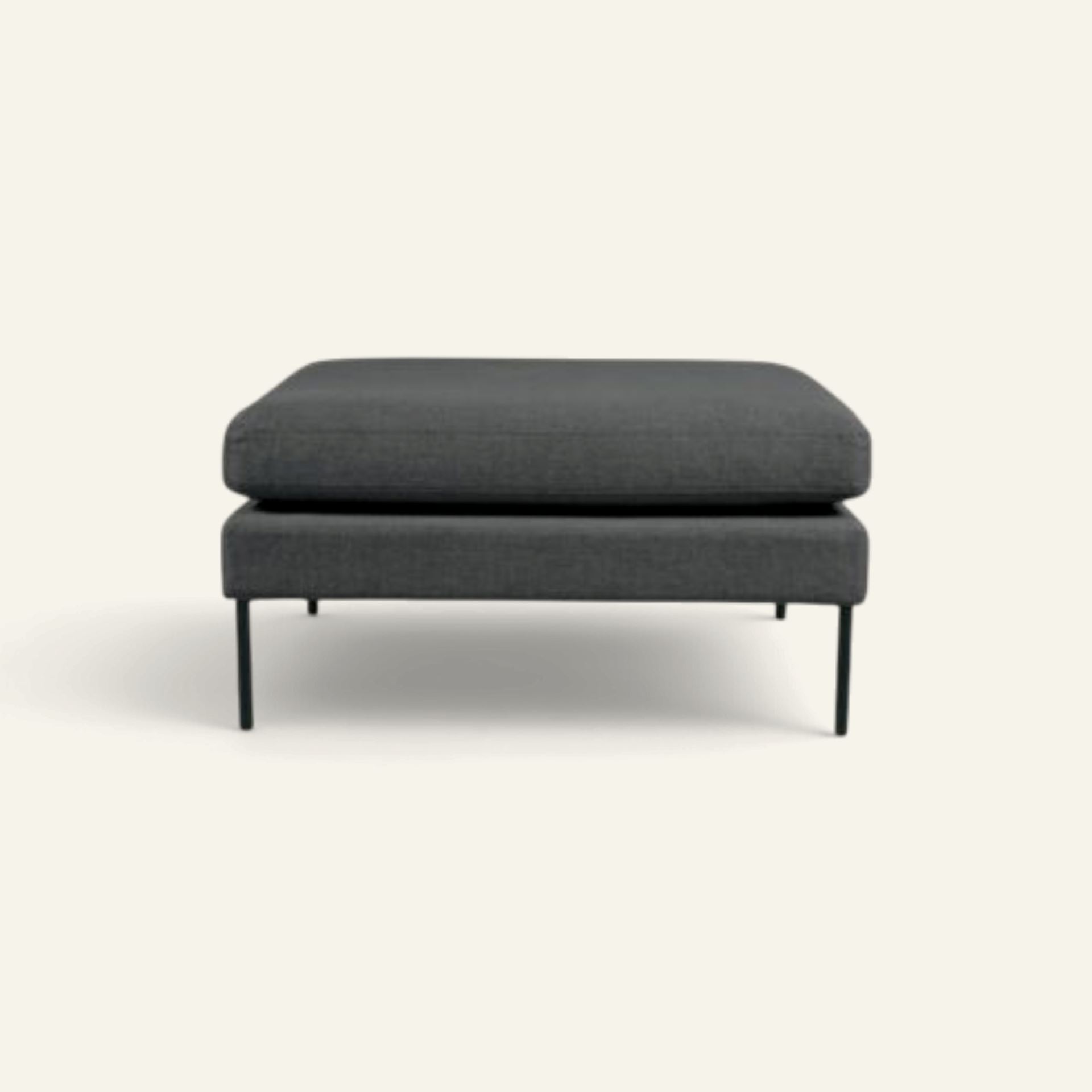 Puff grå - 90x90x47 cm grå - 1