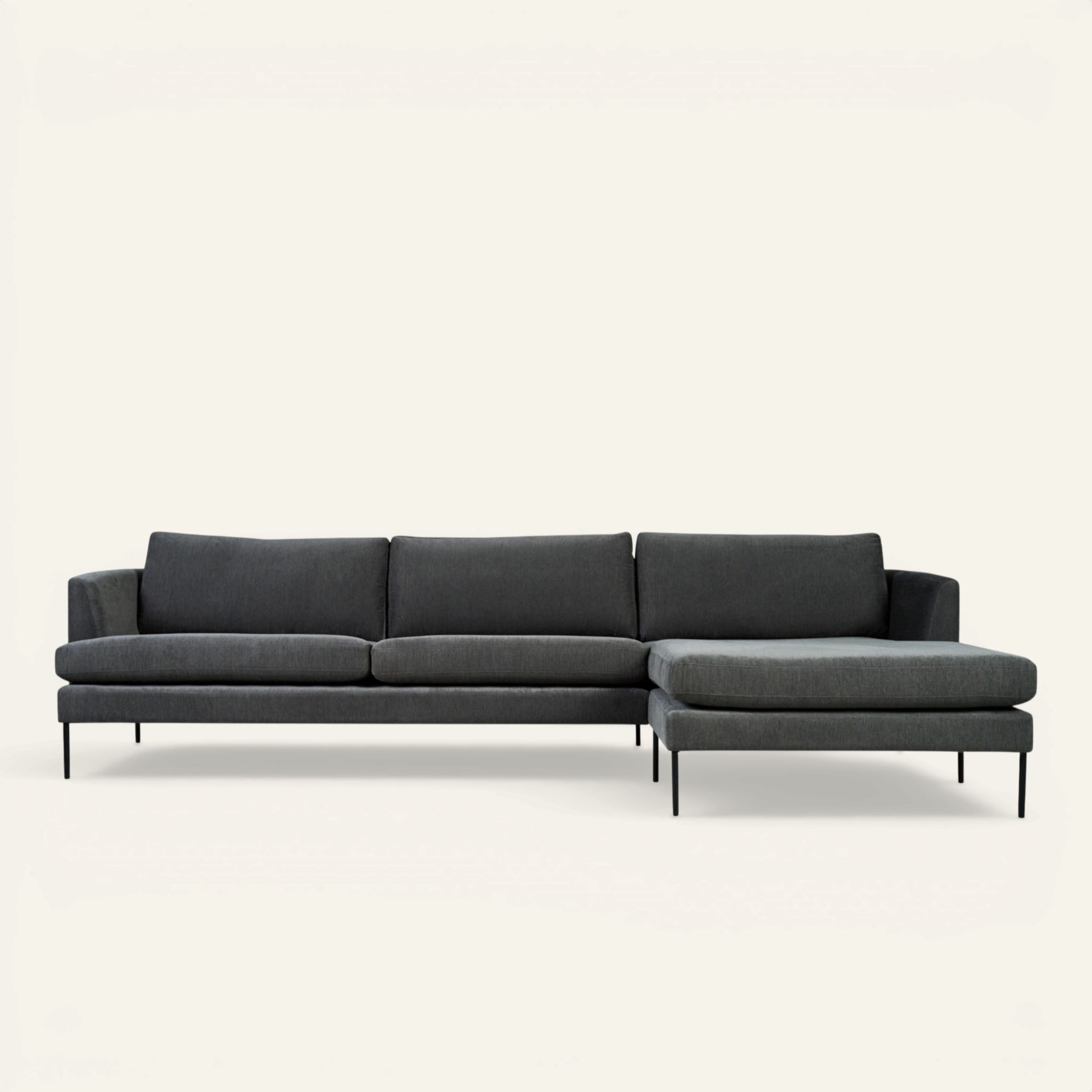 Soffa schäslong höger grå - 300x156x80 cm grå - 1