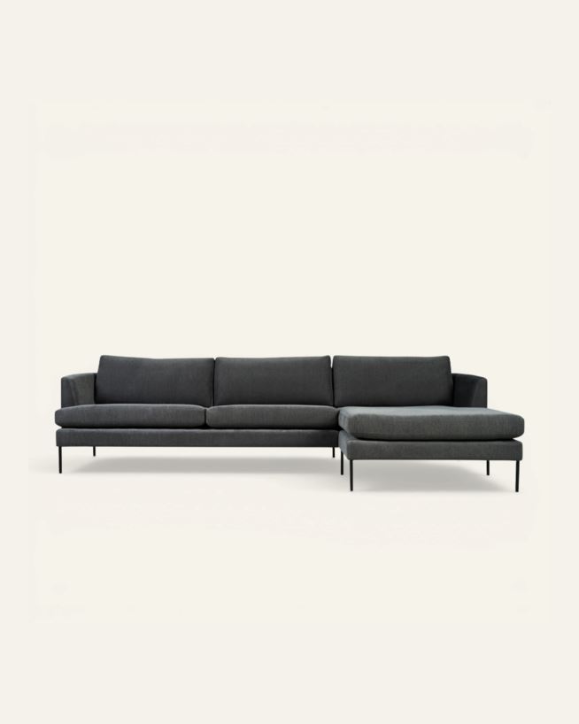 Soffa schäslong höger grå - 300x156x80 cm grå - 1