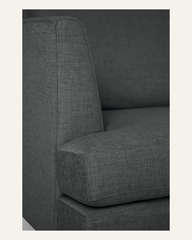 Soffa divan vänster grå - 269x220x80 cm grå - 1