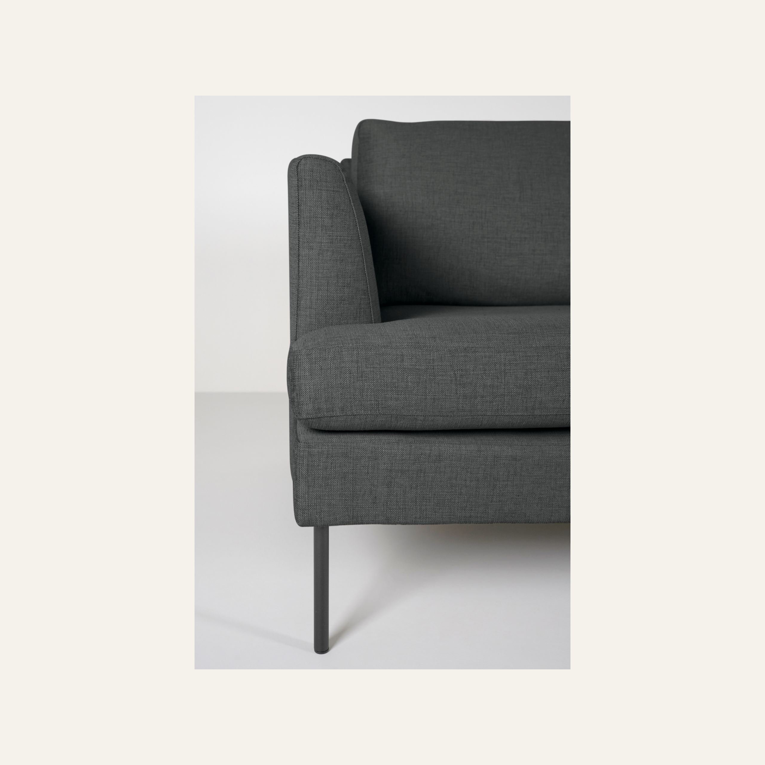 Soffa divan vänster grå - 4