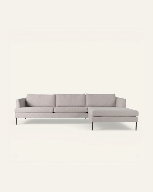 Soffa schäslong höger beige - 300x156x80 cm beige - 1