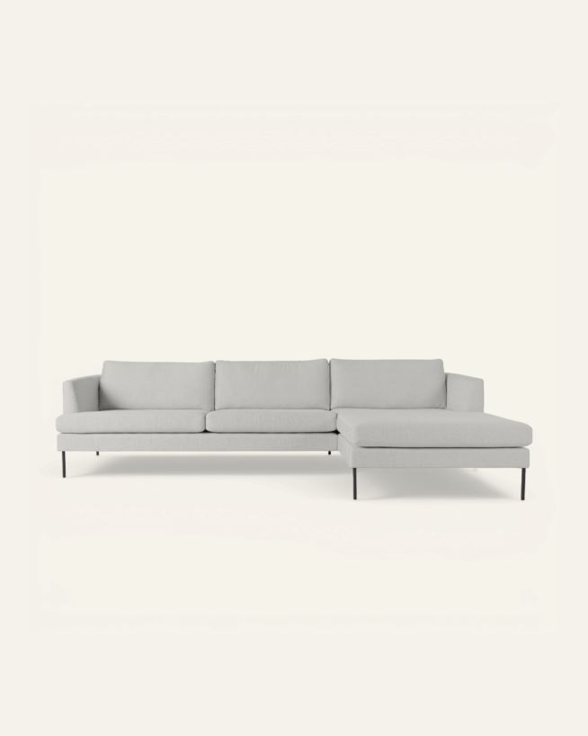 Soffa schäslong höger beige - 300x156x80 cm beige - 1
